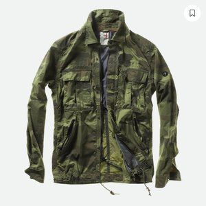 Relwen Sailcloth Tanker jacket in Camo Olive